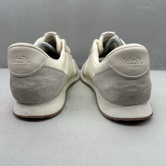 Kizik Milan Mens Size 11 (D) Shoes Bone Suede Hands Free Slip On Comfort Sneaker - Picture 4 of 8